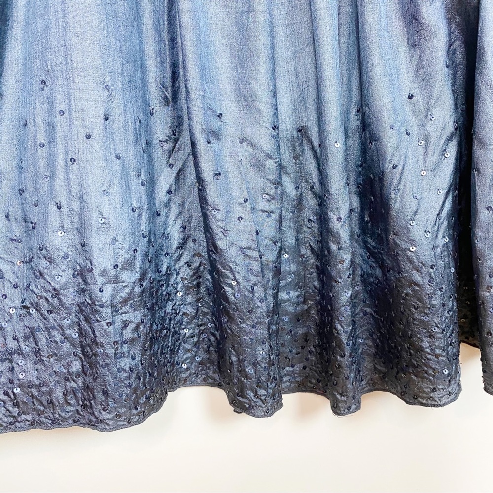 Eileen Fisher Silk Tunic Sleeveless Pintuck Sequin - Picture 3 of 5